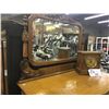 Image 2 : CANADIANA OAK SERPENTINE FRONTED HIGH BOY DRESSER WITH MIRROR, 1900S