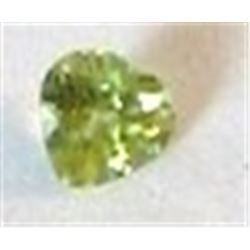 .80 CARAT GREEN PERIDOT GEMSTONE BEAUTIFUL HEART CUT & FACETED STONE!! GEMSTONE CAME OUT OF SAFE!!