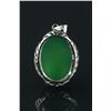 Image 2 : Chinese Emerald Green Jadeite w/Frame Pendant