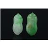 Image 1 : Pair Chinese Two Colour Jadeite Nuts Pendants