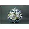 Image 1 : Chinese Famille Rose Fishes Porcelain Jar w/Cover