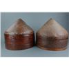 Image 2 : 2 Antique Dim Sum Bamboo Steamers