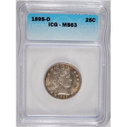 1895-O BARBER QUARTER ICG CH BU