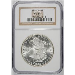 1881-CC MORGAN DOLLAR NGC MS65
