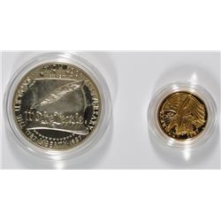 1987 CONSTITUTION 2-PIECE PROOF COMMEMORATIVE SET: $5.00 GOLD & SILVER DOLLAR