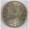 Image 1 : 1901 LIBERTY NICKEL GEM BU