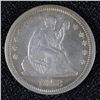Image 1 : 1858 SEATED LIBERTY QUARTER AU/BU