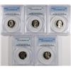 Image 1 : (5) JEFFERSON NICKELS PCGS PR-69 DCAM