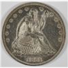 Image 1 : 1861 SEATED LIBERTY HALF CH AU CIVIL WAR DATE