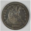 Image 1 : 1858 SEATED LIBERTY QUARTER AU