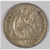 Image 1 : 1853 ARROWS SEATED LIBERTY HALF DIME AU