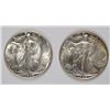 Image 1 : 1943 & 1945 WALKING LIBERTY HALF DOLLARS CH BU