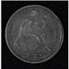 Image 1 : 1872 SEATED LIBERTY DIME XF/AU SMALL RIM BUMP