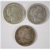 Image 1 : ( 3 ) BARBER DIMES, XF/AU: 1903, 1908 & 1906-D
