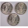 Image 1 : 1941, 1942 & 1943 WALKING LIBERTY HALF DOLLARS, CHOICE BU+