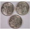 Image 2 : 1941, 1942 & 1943 WALKING LIBERTY HALF DOLLARS, CHOICE BU+
