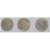 Image 1 : 3 - CANADIAN SILVER FIVE CENTS; 1902, 1905, 1907 - VG/FINE