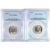 Image 1 : 2 - PCGS MS65 JEFFERSON NICKELS; 1938 & 1945-S