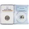 Image 1 : 2 - MS65 GRADED COINS; 1938 JEFFERSON NICKEL NGC MS65 & 1957 DIME PCGS MS65