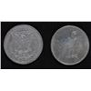 Image 2 : 2 - SILVER DOLLARS, 1878 MORGAN FINE & 1925 PEACE BU