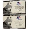 Image 1 : ( 2 ) 2008 PROOF SILVER QUARTER SETS IN ORIGINAL BOXES WITH CERTS