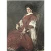 Image 1 : László Fülöp Elek, Lombosi (Sir Philip) (Pest, 1869 - London, 1937) Karszékben ülo hölgy képmása (La