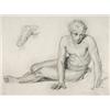 Image 1 : Schickedanz Albert (Biala, 1846 - Budapest, 1915) Támaszkodó férfi