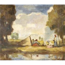 Iványi - Grünwald Béla muhelye, 20. sz. eleje  Cigánytábor