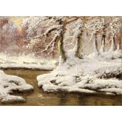 Neogrády László (Budapest, 1896 - Budapest, 1962) Téli erdo patakkal