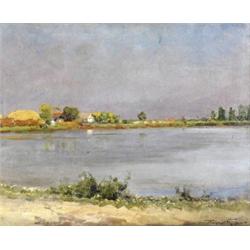 Kárpáthy Jeno (Debrecen, 1870 - Budapest, 1950) Napényes folyópart
