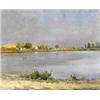 Image 1 : Kárpáthy Jeno (Debrecen, 1870 - Budapest, 1950) Napényes folyópart