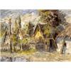 Image 1 : Benedek Jeno, id. (Kecskemét, 1906 - Budapest, 1987) Falusi utcarészlet, 1939