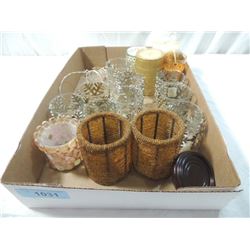 BOX LOT ELEGANT CANDLE HOLDERS CONTEMPORARY