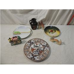 ASIAN LOT CHINA JAPAN COLLECTIBLES POTTERY PAINTED