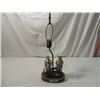Image 1 : ANTIQUE PORCELAIN FIGURAL COLONIAL BRASS LAMP