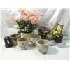 Image 1 : BOX LOT PLANTERS POTS FLOWERS HOME DECOR