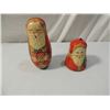 Image 1 : PAIR SANTA CHRISTMAS NESTING WOOD ORNAMENTS