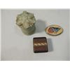 Image 1 : LOT 3 TRINKET BOXES WOOD COMPOSITE METAL