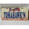 Image 1 : LOT 2 LICENSE PLATES BRAVES TOMAKAWK'N RARE!!