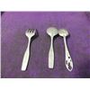 Image 2 : PAIR ANTIQUE COLLECTIBLE SPOONS SILVER? PEWTER?