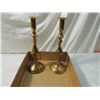 Image 1 : PAIR NICE TALL HEAVY BRASS CANDLESTICKS HOLDERS