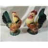 Image 1 : PAIR CHICKEN ROOSTER STATUES FIGURES CERAMIC