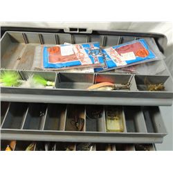 PLANO TACKLE BOX FULL OF FISHING LURES GEAR MORE