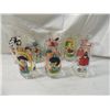 Image 1 : LOT 8 CHARACTER GLASSES FLINTSTONES MICKEY MOUSE