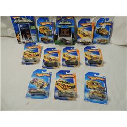 LOT 12 HOT WHEELS NIB IN BLISTER PACKS AS SHOWN