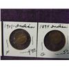 Image 1 : LOT 4 INDIAN HEAD PENNYS 1881 1894 1901 1902