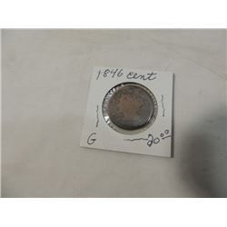 1846 LARGE CENT COIN GOOD CONDITION COIN AS SHOWN