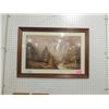 Image 1 : WOODEN B. CHIPTON SIGNED PRINT FRAMED