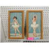 Image 2 : PAIR VINTAGE PAINT BY NUMBER FRAMED BALLERINA