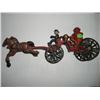 Image 1 : VINTAGE IRON TOY STAGECOACH *FIREMAN* 2 PIECES-ALL METAL IRON HEAVY!! ITEM CAME OUT OF ESTATE!!